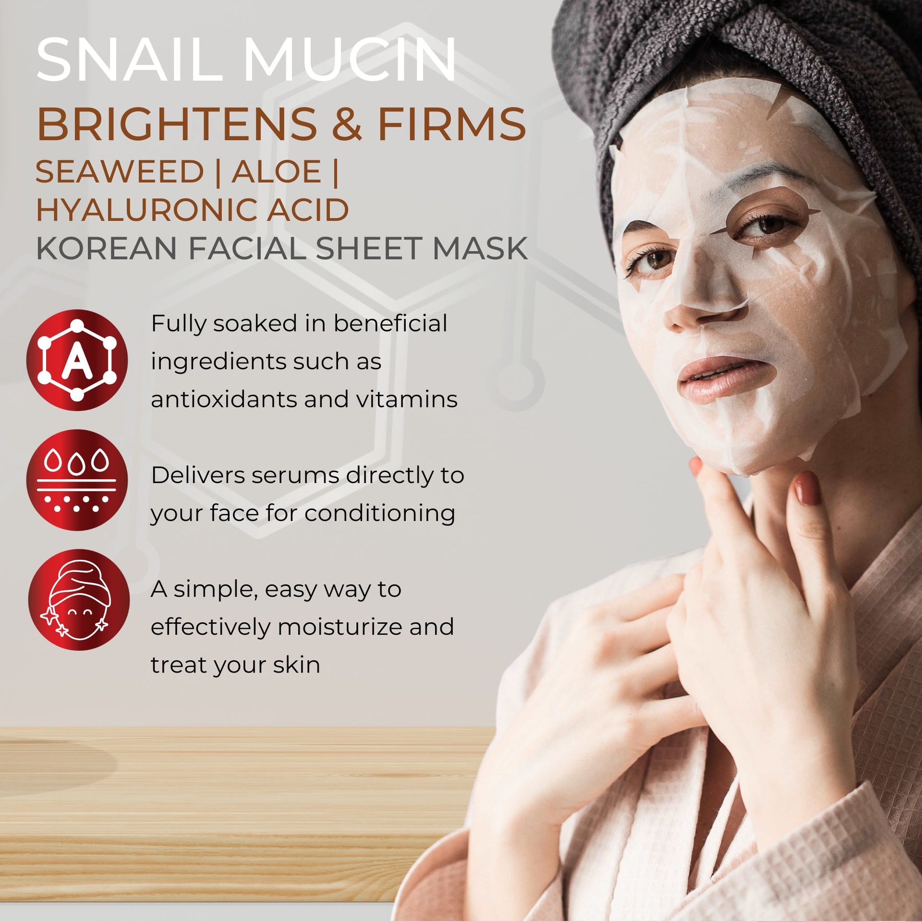 Snail Mucin Korean Facial Sheet Mask