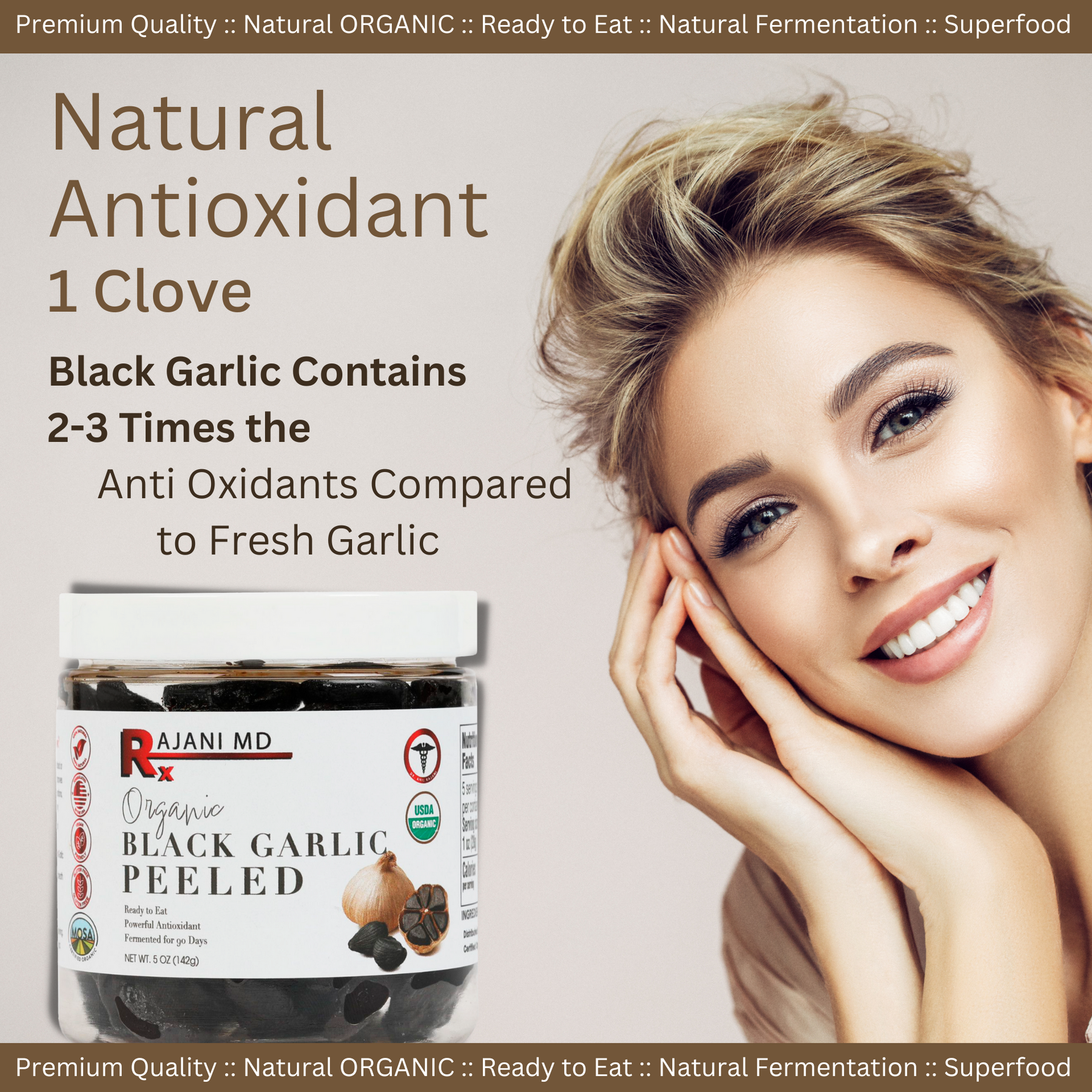 100% Organic Black Garlic