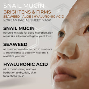 Snail Mucin Korean Facial Sheet Mask
