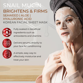 Snail Mucin Korean Facial Sheet Mask